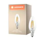 Ledvance Classic LED E14 Bougie Filament Claire 2.5W 470lm - 827 Blanc Tr&egrave;s Chaud | Dimmable - &Eacute;quivalent 40W