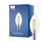 Philips Master Ultra Efficient LED E14 Bougie Filament Claire 2.3W 485lm - 827 Blanc Tr&egrave;s Chaud | &Eacute;quivalent 40W