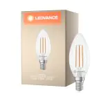 Ledvance Classic LED E14 Bougie Filament Claire 2.2W 470lm - 827 Blanc Très Chaud | Équivalent 40W